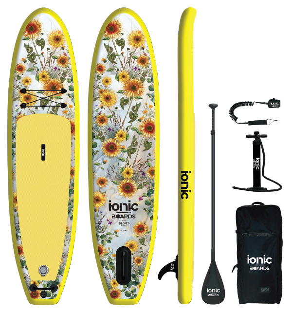 Ionic Yoga - Yellow Lotus - 10'6  Inflatable Paddle Board Package
